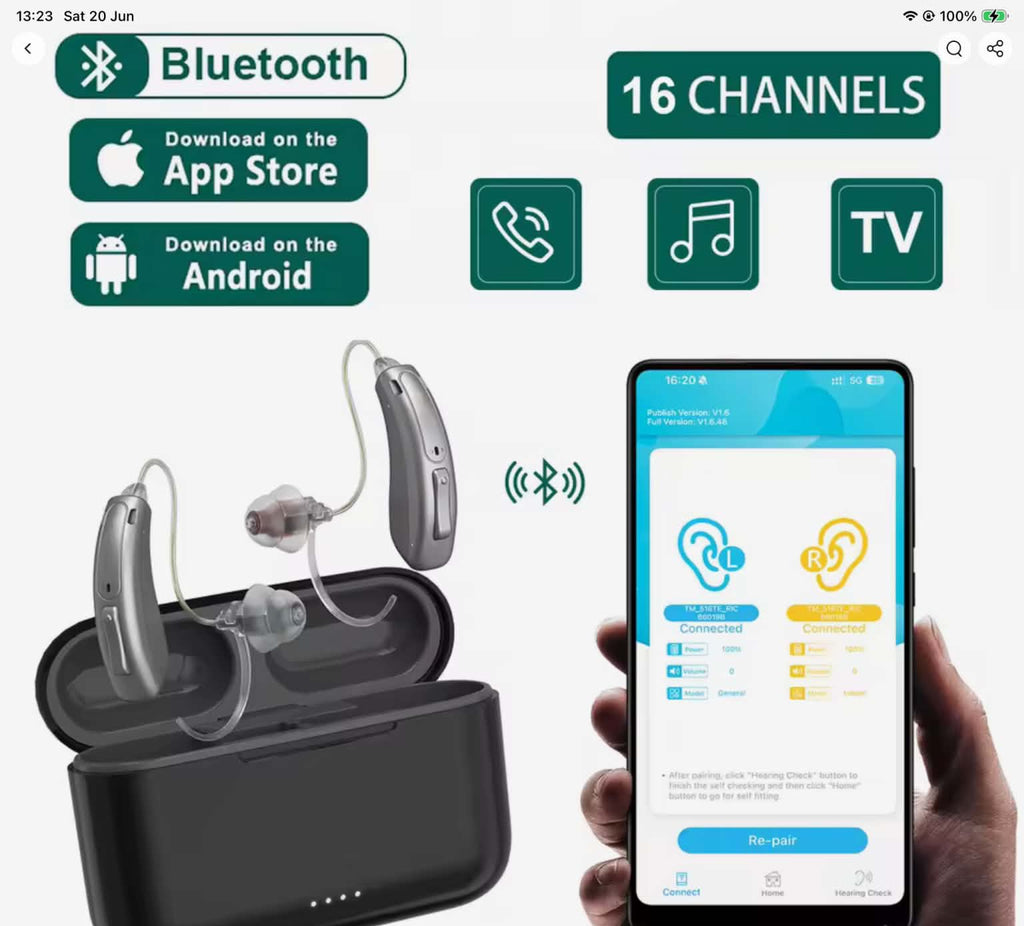 Oritone Advance  16 Channel Bluetooth Rechargeable Hearing Aids.
